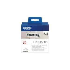 Original Brother DK22212 - Ancho 62mm x 15,24 metros - negro sobre  blanco