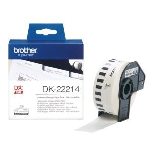 Original Brother DK22214 - Ancho 12mm x 30,48 metros - negro sobre  blanco