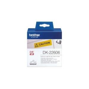 Original Brother DK22606 - Ancho 62mm x 15,24 metros - Texto negro sobre fondo amarillo