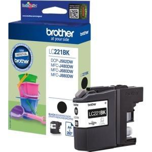 Original Brother LC221 Negro Cartucho de Tinta - LC221BKBP