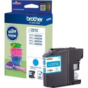 Original Brother LC221 Cyan Cartucho de Tinta - LC221CBP
