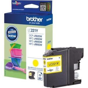 Original Brother LC221 Amarillo Cartucho de Tinta - LC221YBP