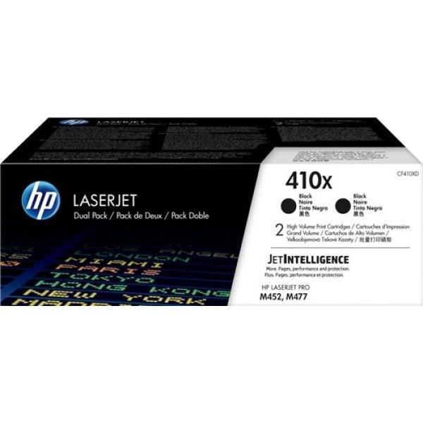 Original HP CF410X Negro Pack de 2 Cartuchos de Toner Originales - 410X