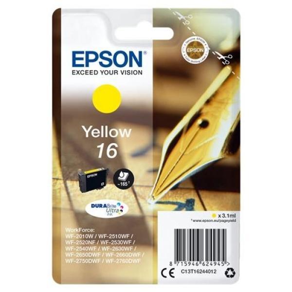 Original Epson T1624 Amarillo Cartucho de Tinta - C13T16244012