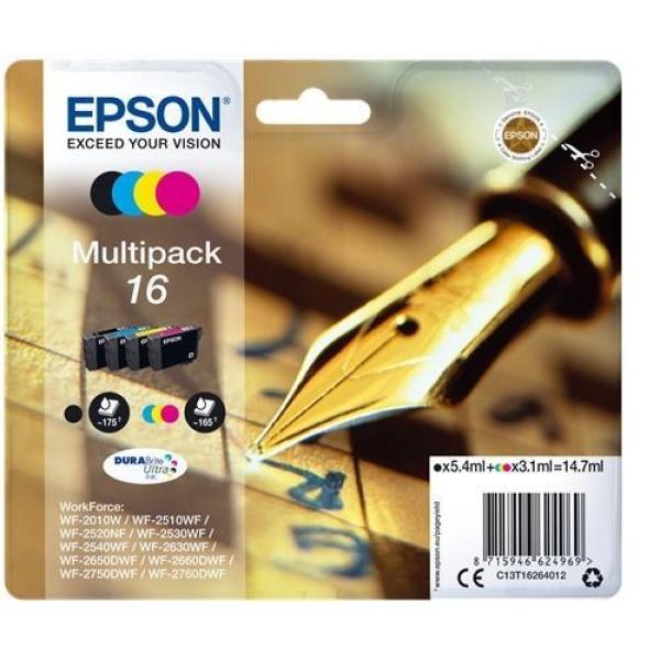Original Epson T1626 Pack de 4 Cartuchos de Tinta Originales - C13T16264012