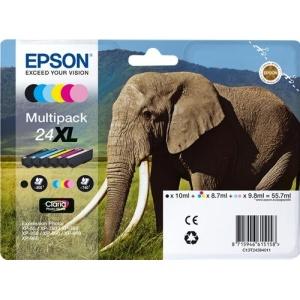 Original Epson T2438 (24XL) Pack de 6 Cartuchos de Tinta Originales - C13T24384011