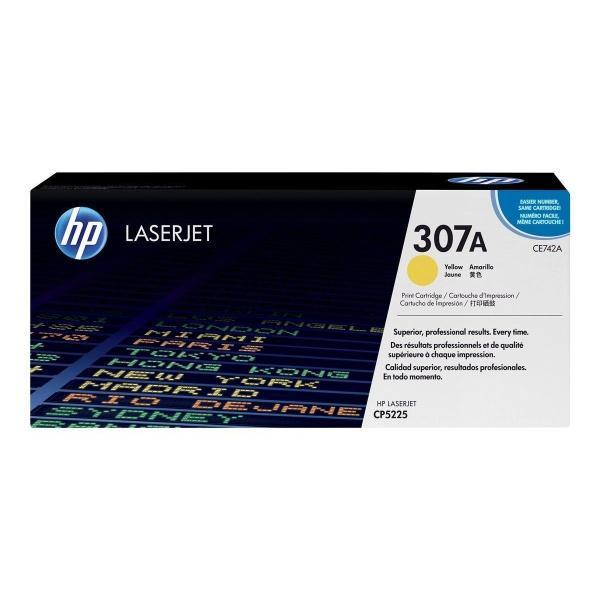 Original HP CE742A Amarillo Cartucho de Toner - 307A