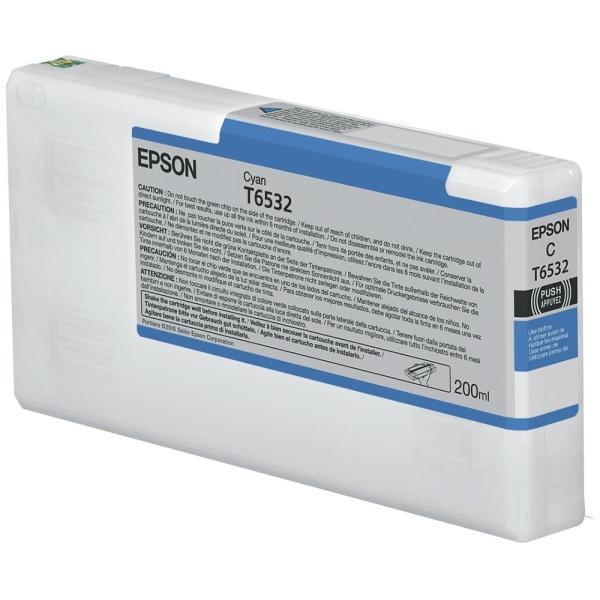 Original Epson T6532 Cyan Cartucho de Tinta - C13T653200