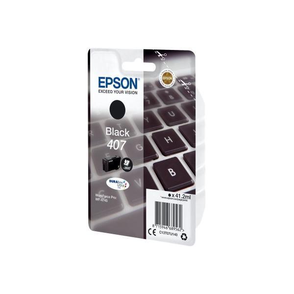Original Epson 407 Negro Cartucho de Tinta - C13T07U140