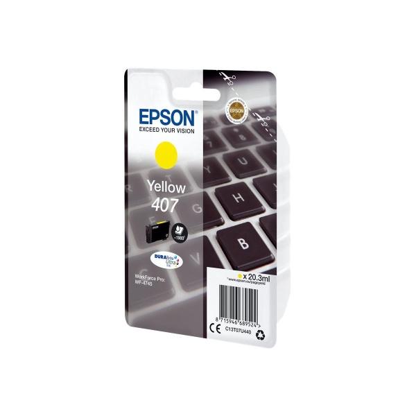 Original Epson 407 Amarillo Cartucho de Tinta - C13T07U440