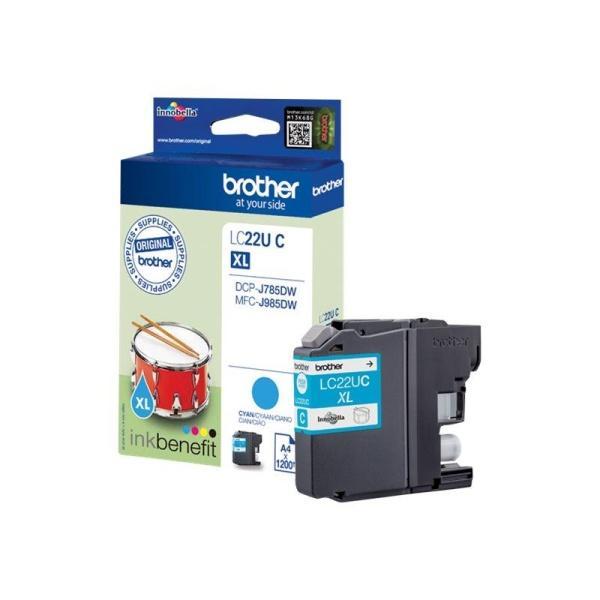 Original Brother LC22U Cyan Cartucho de Tinta - LC22UCBP