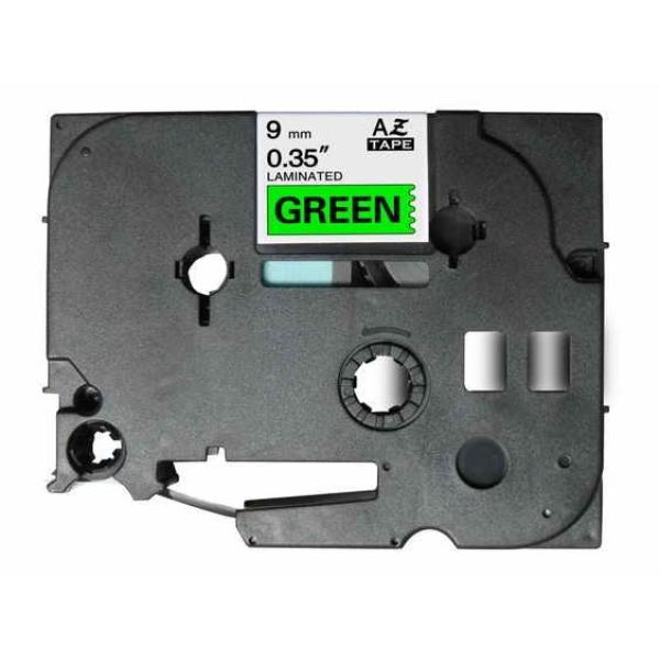 Compatible Brother TZe721 Cinta Laminada de Etiquetas - negro sobre verde - 9mm x 8