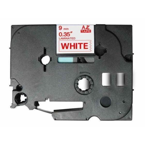 Compatible Brother TZe222 Cinta de Etiquetas - rojo sobre blanco - 9mm x 8 metros