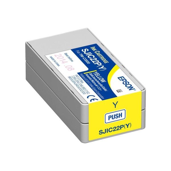 Original Epson SJIC22P Amarillo Cartucho de Tinta - C33S020604/SJIC22P(Y)