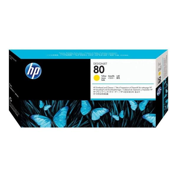 Original HP 80 Amarillo Cabezal de Impresion Limpiador - C4823A