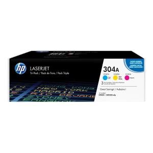 Original HP CC531A/CC532A/CC533A Pack de 3 Cartuchos de Toner Originales - 304A
