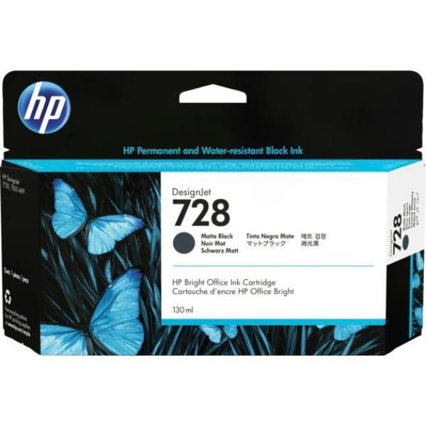 Original HP 728 Negro Mate Cartucho de Tinta - 3WX25A