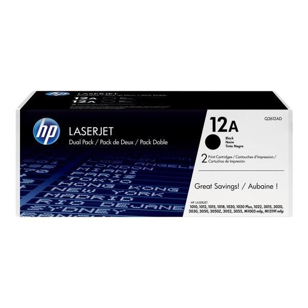 Original HP Q2612A Negro Pack de 2 Cartuchos de Toner Originales - 12A