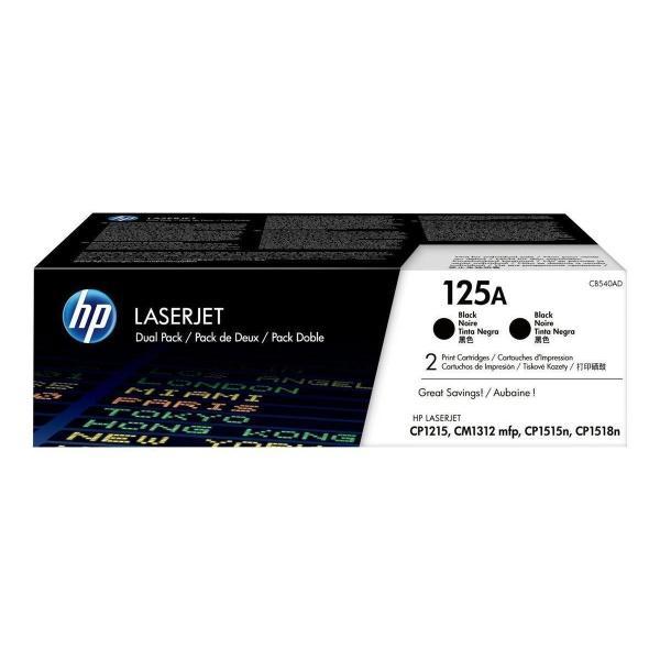 Original HP CB540A Negro Pack de 2 Cartuchos de Toner Originales - 125A