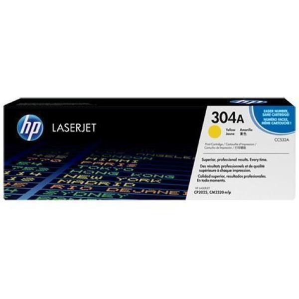 Original HP CC532A Amarillo Cartucho de Toner - 304A