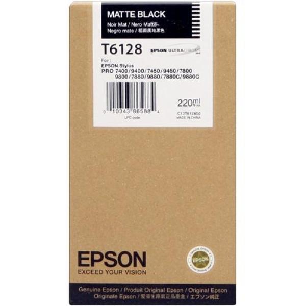 Original Epson T6128 Negro Mate Cartucho de Tinta - C13T612800