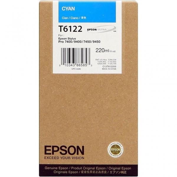 Original Epson T6122 Cyan Cartucho de Tinta - C13T612200