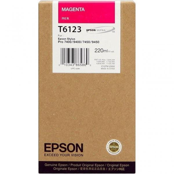 Original Epson T6123 Magenta Cartucho de Tinta - C13T612300