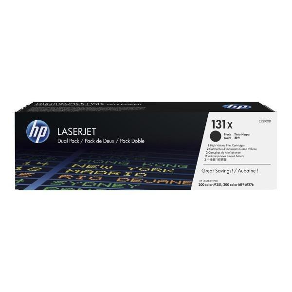 Original HP CF210X Negro Pack de 2 Cartuchos de Toner Originales - 131X