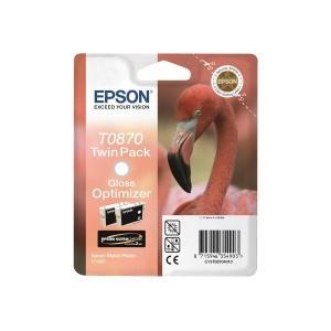 Original Epson T0870 Pack de 2 Optimizadores de Brillo Cartuchos de Tinta  - C13T08704010