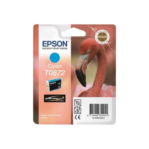 Original Epson T0872 Cyan Cartucho de Tinta - C13T08724010
