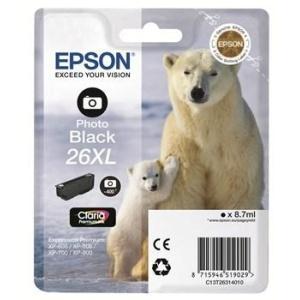 Original Epson T2631 (26XL) Negro Photo Cartucho de Tinta - C13T26314012
