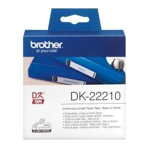 Original Brother DK22210 - Ancho 29mm x 30,48 metros - negro sobre  blanco