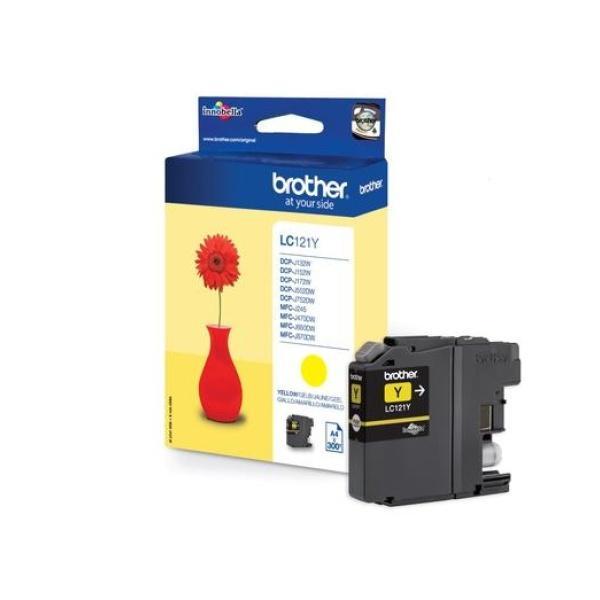 Original Brother LC121 Amarillo Cartucho de Tinta - LC121YBP