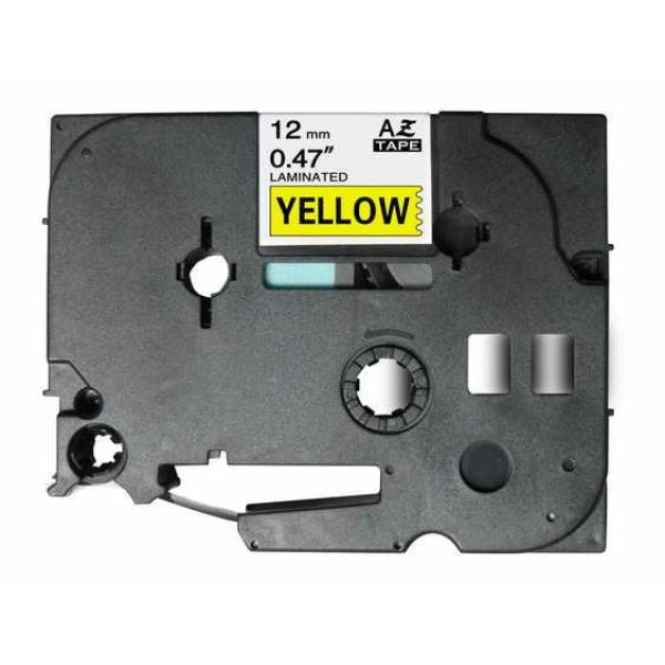 Compatible Brother TZe631 Cinta Laminada de Etiquetas - negro sobre amarillo - 12mm x 8