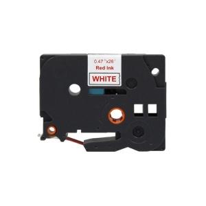 Compatible Brother TZe232 Cinta de Etiquetas - rojo sobre blanco - 12mm x 8 metros