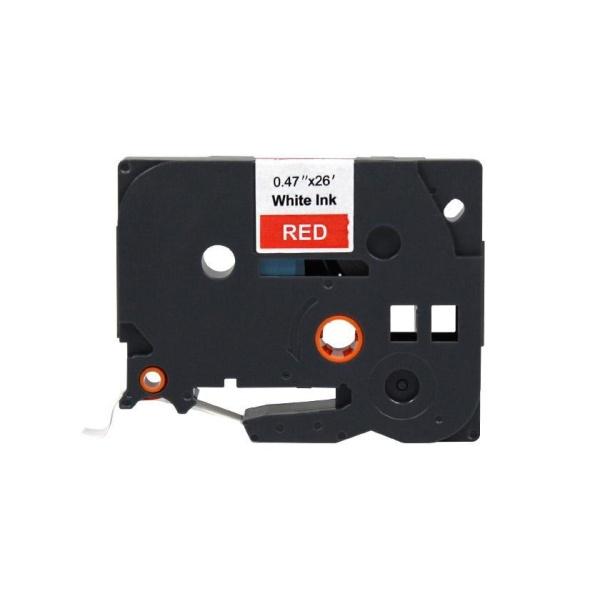 Compatible Brother TZe435 Cinta Laminada  de Etiquetas -  blanco sobre rojo -  12mm x 8