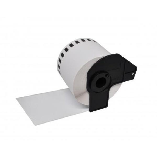 Compatible Brother DKN55224 - Etiquetas No Adhesivas - Ancho 54mm x 30,48 metros - negro sobre blanco