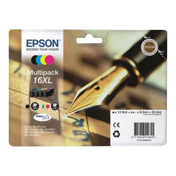 Original Epson T1636 Pack de 4 Cartuchos de Tinta Originales - C13T16364012