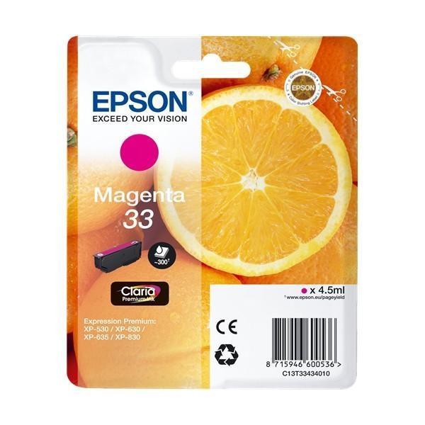 Original Epson T3343 (33) Magenta Cartucho de Tinta - C13T33434012