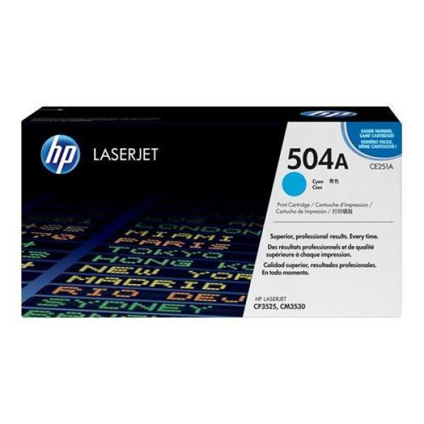 Original HP CE251A Cyan Cartucho de Toner - 504A
