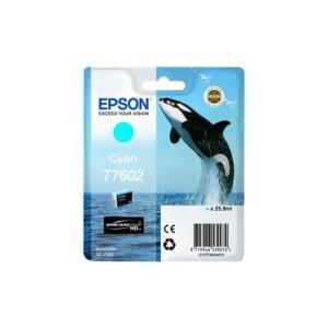 Original Epson T7602 Cyan Cartucho de Tinta - C13T76024010