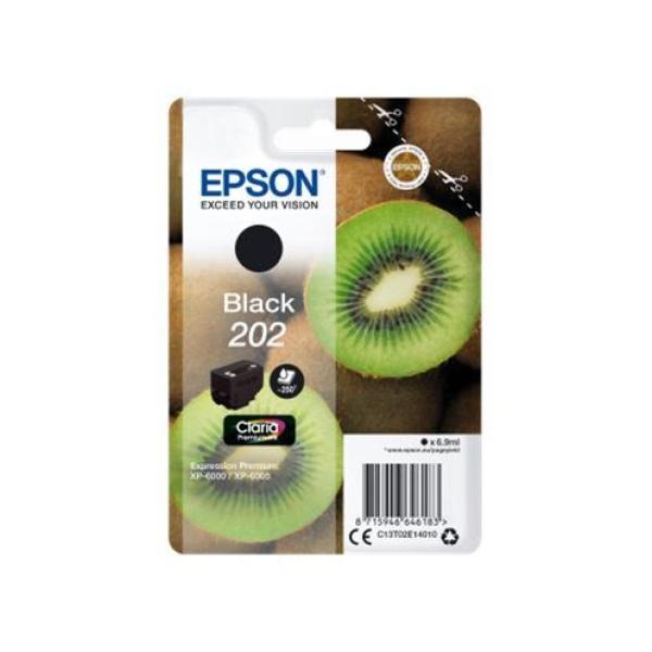 Original Epson 202 Negro Cartucho de Tinta - C13T02E14010