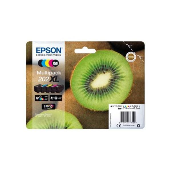 Original Epson 202XL Pack de 5 Cartuchos de Tinta - C13T02G74010