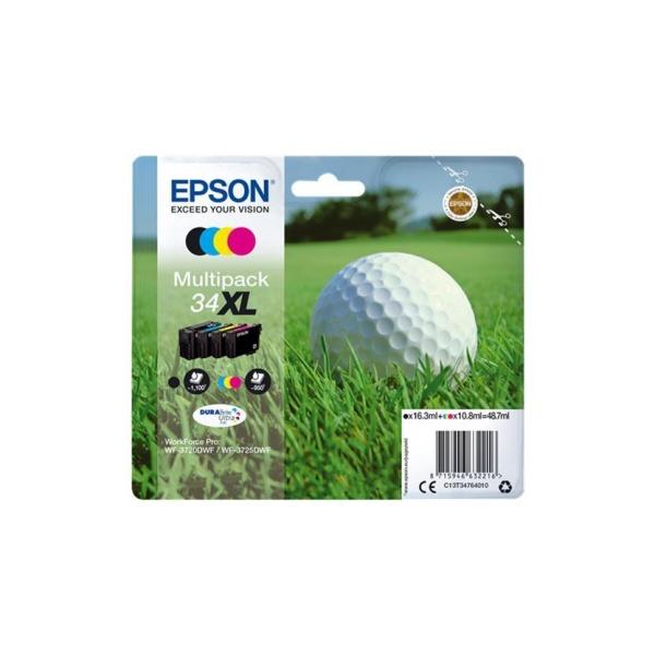 Original Epson T3476 Pack de 4 Cartuchos de Tinta Originales - C13T34764010