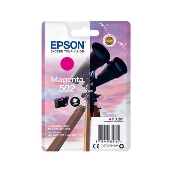 Original Epson 502 Magenta Cartucho de Tinta - C13T02V34010