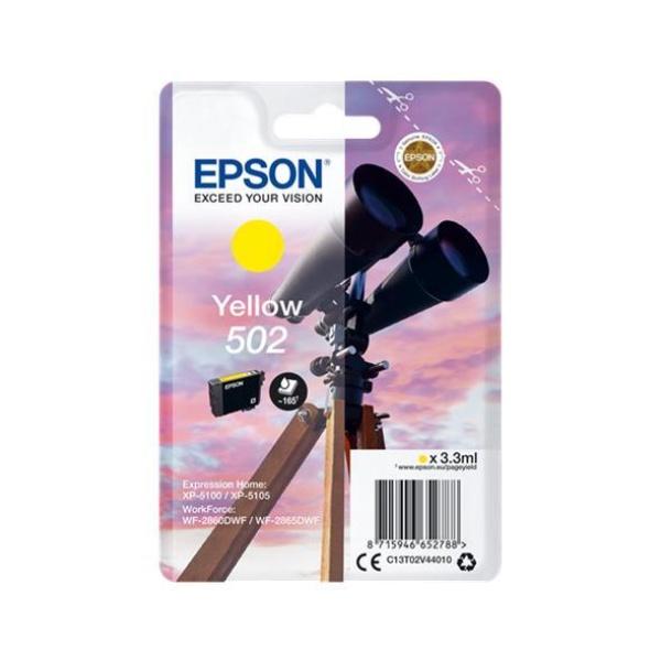 Original Epson 502 Amarillo Cartucho de Tinta - C13T02V44010