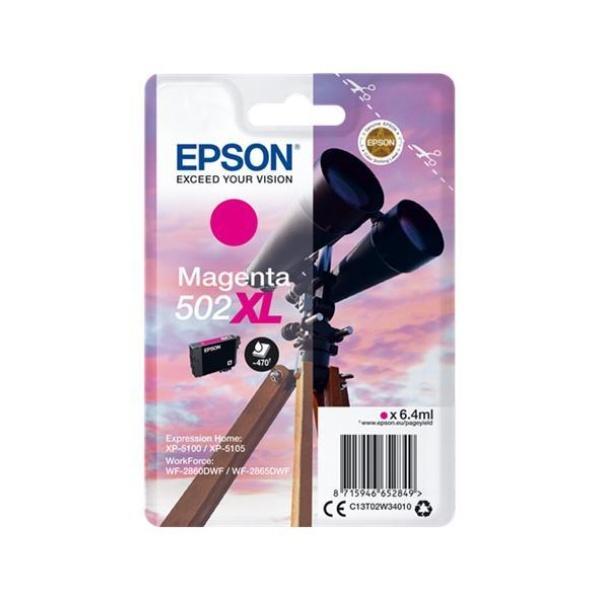 Original Epson 502XL Magenta Cartucho de Tinta - C13T02W34010