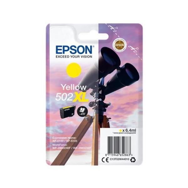 Original Epson 502XL Amarillo Cartucho de Tinta - C13T02W44010