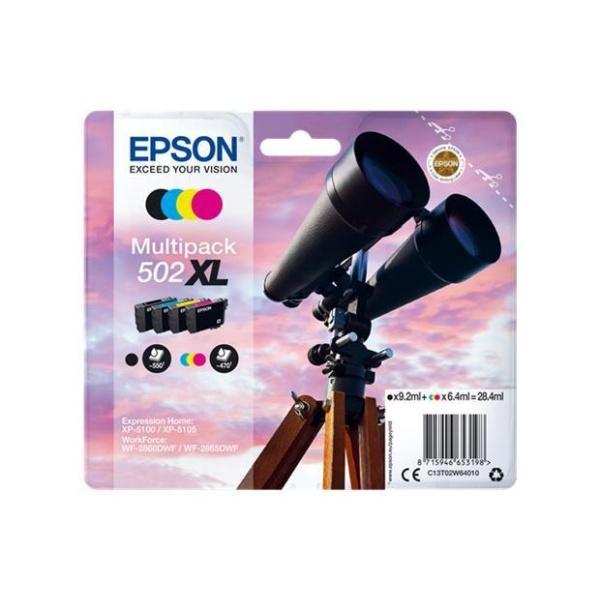 Original Epson 502XL Pack de 4 Cartuchos de Tinta - C13T02W64010