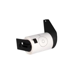 Compatible Brother DK11207 - Etiquetas  Circulares  CD/DVD - 58 mm de Diametro - 100 Unidades - negro sobre blanco